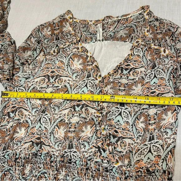 Anthropologie Floral Print Smocked Blouse - Picture 5 of 7
